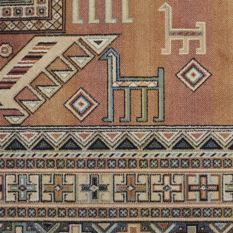 AllModern Ovid Tangerine/Rust/Blue/Ivory/Multi Rug & Reviews Wayfair